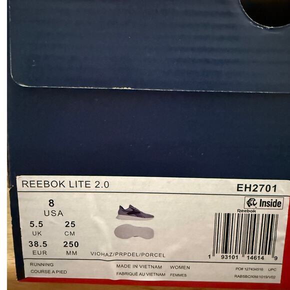 NEW Reebok Viohaz Porcel Lite 2.0 Running Shoes Size 8 EH2701 Sneakers Women's - Picture 6 of 7